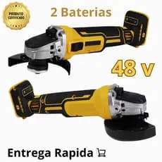 Lixadeira Esmerilhadeira Angular Profissional 48v 2 Baterias