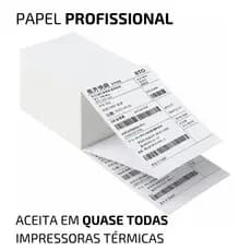 Etiquetas Térmicas Adesivas 10x15cm Resma Branca – 500 / 1000 / 5000 / 10000 Unidades