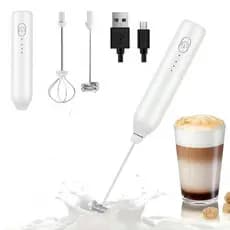 Batedor Elétrico Multifuncional com Duas Varas, ideal para bolos e uso doméstico.