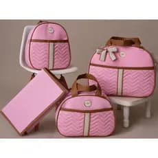 Kit de Bolsa de Bebê Mala Saída Maternidade com Mochila Menina Menino  Várias Cores