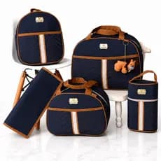 Kit Bolsas Maternidade Completo 5 Peças + Manta
