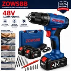 Furadeira parafusadeira GSR 185-li 48v  parafusadeira 2 Baterias furadeira de impacto Genérica Bosch