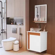 Kit Banheiro Conjunto Athenas Gabinete com Espelheira e Cuba