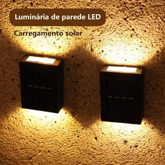Luminária De Parede Solar Com Sensor À prova d'água Adequado Para Jardin Ar livre LED Luz fria/Luz quente/multicolorido