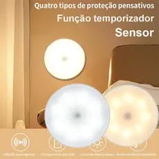 Sensor De Luz LED Luz Noturna Sem Fio Carregamento USB Comutação De Luz Quente E Fria