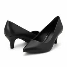 Scarpin Preto Sapato Social Feminino Salto Médio 5cm Bico Fino Elegante Confortável Clássico