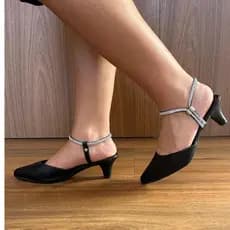 Sapato Social Scarpin Feminino Bico Fino Salto Médio 5 CM Elegante Confortável Social Macio Moda