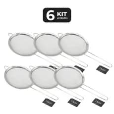 KIT 6 PENEIRA INOX Ø 16 CM