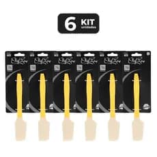 KIT 6 ESPATULA RASPADORA DE SILICONE E ABRIDOR LATA 18CM