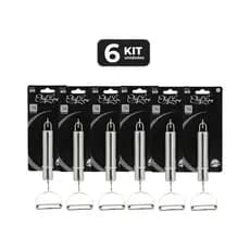 Kit 6 Descascadores Inox 17,5cm Legumes Verduras Cozinha Profissional