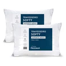 Kit 2 Travesseiro 70x50 Médio Confortável Suave Super Macio