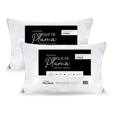 Kit 2 Travesseiros 90x50 Confortável Suave Com Suporte Firme