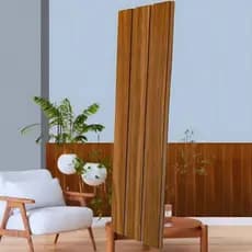 KIT com 50 Unidades Revestimento Ripado Painel Placa Decorativa - MDF 45x11cm Sala Quarto Escritório