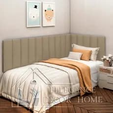 Kit Cabeceira em L Adesiva Estofada Para Cama de Solteiro, Casal, Queen e King - Envio Rapido