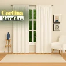 Cortina Sala Em Tecido Microfibra – 2,00m (L) x 2,20m (A) - envio imediato quarto / porta balcão