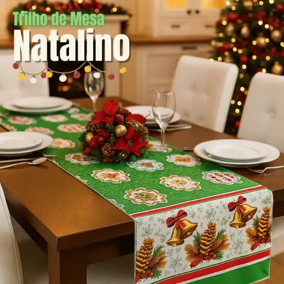 Trilho Mesa Natal Mesa Posta Estampado Festiva Decoração Natal