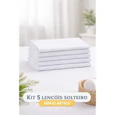 Kit De 5 Lençol Solteiro Sem Elástico Toque Macio Suave ( CLINICA, MACA, HOSPITAL, PRESIDIO, DEPILAÇÃO) Entrega Rápida