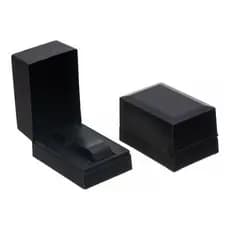 Kit 10 Caixinhas para Relógio Estojo Preto com Suporte Interno e Tampa Plástico Estojo para Relógios
