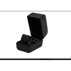 Kit 5 Caixinhas Porta Relógio Estojo Preto com Suporte Interno e Tampa Plástico