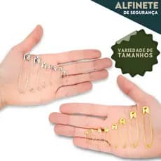 Alfinete de Segurança Ouro/Prata - Pacote com 100/50 Unidades - AV