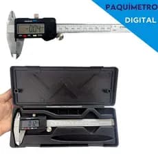 Paquímetro Digital todo em  Inox com Bateria Extra e Estojo 150mm Universal Inox - AV