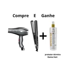 Combo Prancha Lizze Extreme + secador Lizze Extreme 2400 Original + Protetor Térmico Dama Hair