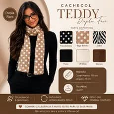 Cachecol femenino novo teddy sherpa unisex