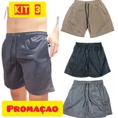 Kit 3 Shorts Dry Fyt Masculino Academia Treino Fitness Slim Fit Bermuda