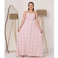 Vestido Tropical Longo Tomara que Caia Estampado – Moda Feminina   Verao ENTREGA RAPIDA