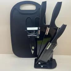 Kit de Facas Premium com Suporte + Tábua de Corte + Descascador