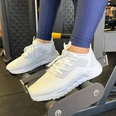 Tênis Feminino Masculino Unissex Tiss Podium Caminhada Academia Branco Preto Esportivo