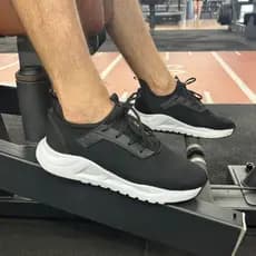 Tênis Masculino Unissex Tiss Podium Caminhada Academia Branco Preto Esportivo