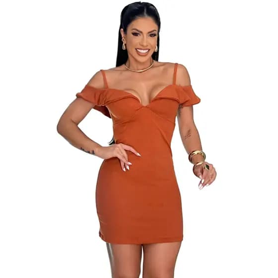 vestido malha canelada decote delicado e romântico modelagem fluida primavera verão moda blogueira