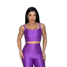 Conjunto Academia Microcanelado Calça e Top Feminino