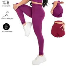 Calça Fitness Feminina Cós Alto Confortável Treino e Uso Diário