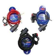 Trava Cabo De Aço Cadeado Segurança Bike Moto Espiral Anti-Roubo