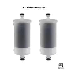 Kit 2 Refil Universal Para Filtros Torneira Gourmet Carvão Ativado Vela Pró-Saúde