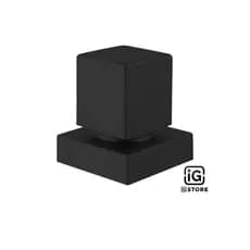 Acabamento Preto Quadrado METAL P/ Registro de Chuveiro Padrão DECA 1/2, 3/4
