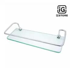 Porta Shampoo Reto Vidro 6mm (INCOLOR)