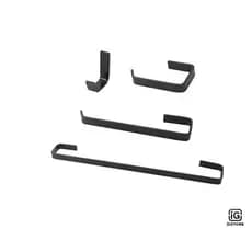 Kit de Acessórios Para Banheiro Luxo Quadrado 04 Peças Preto