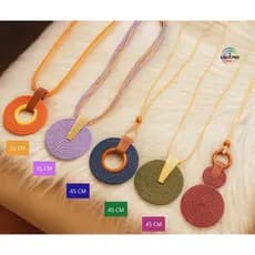 Colar Maxicolar Feminino Boho tipo Mandala e Casual Chic Vintage Artesanal Grande Colorido