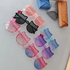 Óculos de sol da moda kitty para crianças meninas óculos infantis