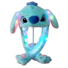 Gorro Stitch Mágico com Luz LED e Orelhas que Mexem – Fofo e Divertido Inverno Unissex
