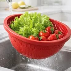 Escorredor multiuso Arroz Lava Tudo Plastico Resistente para Massas Frutas Verduras e Legumes