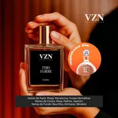 Perfume FERO FA ROSE com Feromônio 100ml | Essência Inspirada no Fakhar Rose