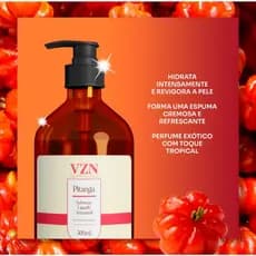 VZN CÓSMETICOS Sabonete Líquido Artesanal 500ml Pitanga – Perfumado, Refrescante e Hidratante para a Pele