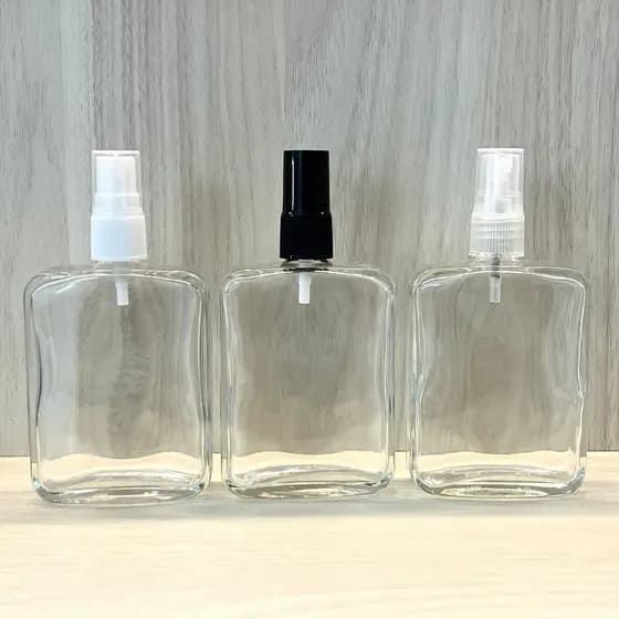 10 Vidro vidros quadrado para perfume com válvula spray 100ml oficial