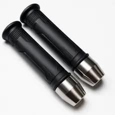 Pesinho de Guidão Cromado com Parafuso com Manopla Riscadinha Vasada para Titan Fan Cargo 125 150 160 Twister