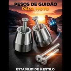 Peso de Guidão para Moto Cromado Premium Fan Titan Cargo 125 150 160 Estilo Pcx