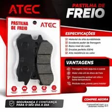 Pastilha de Freio Dianteira Atec para Titan 160 Fan160 C/CABS(D)  Ultra Resistente 1500°F / 800°C